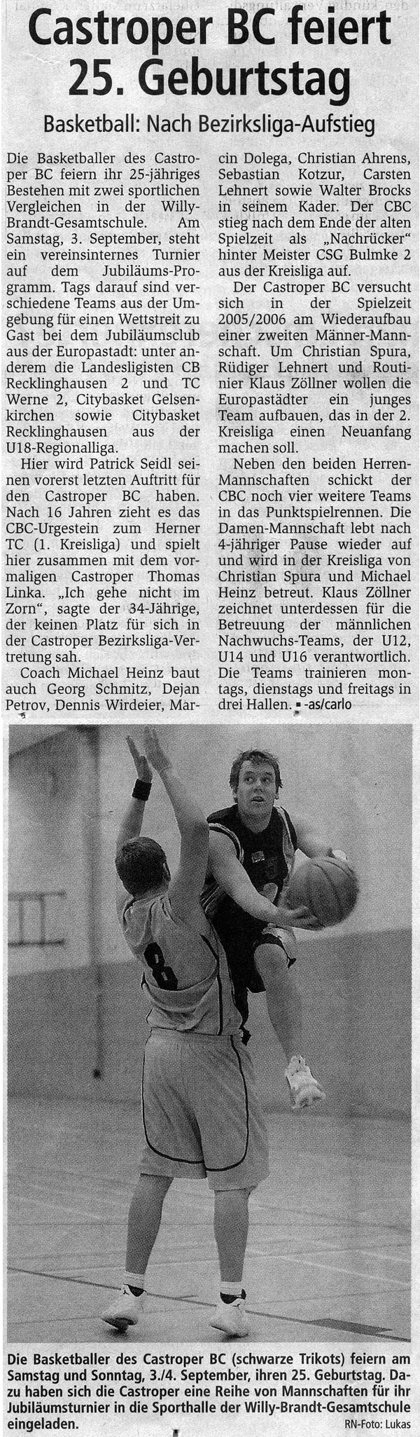 Castroper BC feiert 25. Geburtstag